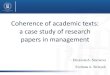 Coherence of academic texts: a case study of research ...¿резентация.pdf · References • Basturkmen, H., & von Randow, J. (2014). Guiding the reader (or not) to re-create