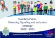 Cumbria Police Diversity, Equality and Inclusion Strategy 2020 - 2025 · 2020. 7. 16. · Diversity is an opera onal impera ve in policing a modern society. ... our mission, vision,