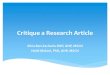 Critique a Research Article - IOMSNiomsn.org/wp-content/uploads/2016/07/B_CritiqueOf... · Critique a Research Article Aliza Ben-Zacharia DNP, ANP, MSCN Heidi Maloni, PhD, ANP, MSCN
