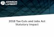 2018 Tax Cuts and Jobs Act Statutory Impact · tax items at an effective rate of 34%. On December 22, 2017, the Tax Cuts and Jobs Act of 2017 (the Act) was signed into law. Among