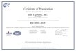 Certificate of Registration Bay Carbon, Inc. · 2019. 11. 20. · ISO 9001:2015 Scope of Registration: The manufacture of high purity graphite parts for industry, including spectrographic
