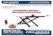 Scissor Pad Lift 6,000 LB. Capacity Installation Manual ... · Scissor Pad Lift 6,000 LB. Capacity Installation Manual / ... product, even in case of sale. Follow the directions given