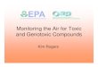 Monitoring the Air for Toxic and Genotoxic …Monitoring the Air for Toxic and Genotoxic Compounds Kim Rogers Office of Research and Development U.S. Environmental Protection Agency
