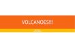 Volcanoes!!! · ANATOMY OF VOLCANOES Anatomy of a volcano A volcano is a mountain formed of lava and/ or pyroclastic material A vent is an opening exposed on the earth's surface where