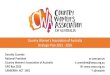 Country Women’s Association of Australia Strategic Plan ...€¦ · Country Women’s Association of Australia Strategic Plan 2015 - 2018 Dorothy Coombe National President Country