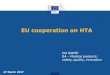 EU cooperation on HTAOutline 1. EU cooperation on HTA 2. Follow-up of the Reflection Paper on Synergies between Regulatory and HTA issues - Synergy group 3. New initiative on strengthening