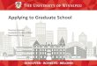 Applying to Graduate School - University of Winnipeg...job, graduate school or scholarship A resumé is shorter – typically 1 -2 pages Resumés are designed to briefly show the employer