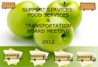 SUPPORT SERVICES: FOOD SERVICES TRANSPORTATION BOARD ... · PDF file Food Committee Meetings INDICATOR 5.2 High School Students Middle and Elementary Students We offer food committee