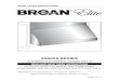 Broan Elite E60000 Series Installation Manual (SV08340 rev ... · 36", 42" and 48" only e60000 series hood rmp series backsplash (stainless steel wall covering with warming shelves