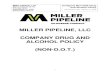 MILLER PIPELINE, LLC COMPANY DRUG AND …...2018/02/14  · Miller Pipeline, LLC 8850 Crawfordsville Rd. P.O. Box 34141 Indianapolis, IN 46234 Effective Date: 10-01-13 Company Non-DOT