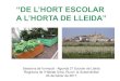 “DE L’HORT ESCOLAR A L’HORTA DE LLEIDA” - …...L’estudi ha permès identificar varies hortalisses de l’Horta de Lleida, tals com la maduixa de Lleida, la carbassa farinetes