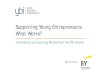 Supporting Young Entrepreneurs: What Works?...Young entrepreneurs who receive repeated and individualized support over time have much higher chances of creating profitable businesses
