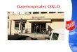 Gatehospitalet OSLO · • Et helsehus for mennesker med ruslidelse og samtidig somatisk lidelse siden 2004 • Totalt 24 plasser fordelt på 3 avdelinger hvorav 3 er øremerket palliativt