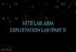 HITB LAB: ARM Exploitation Lab (Part 1) · Stack Smashing! • AlephOne’s 1996 Smashing the Stack for Fun and Profit [1] and DilDog’s The Tao of Windows Buffer Overruns [2] are
