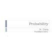 Introduction - Fordham University · Probability: outline 2 Introduction! Experiment, event, sample space! Probability of events! Calculate Probability! Through counting! Sum rule