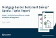 Mortgage Lender Sentiment Survey® Special Topics Report · Mortgage Lender Sentiment Survey ... processors may now interact directly with borrowers during the application process
