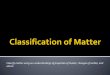 Classification of Matter - Where we figure things out!mrsorangescience.weebly.com/.../class_notes_classification_of_matt… · Classify matter using our understandings of properties
