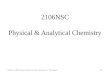 2106NSC Physical & Analytical Chemistry A Hofmann · 2106NSC Physical & Analytical Chemistry · Thermodynamics 7 · Phase diagrams 2017 . The phase rule: F = C – P + 2 Example: Water