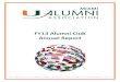 FY13 Alumni Club Annual Report · Dear Alumni Club Leaders, We are proud to present the FY13 (June 2012‐June 2013) Alumni Club Annual Report. The findings in this report will serve