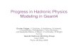 Overview | geant4.web.cern.ch - Progress in Hadronic Physics Modeling in Geant4 · 2017. 6. 28. · Revision of Inelastic Cross Sections •Pion – Revise interpolation of Barashenkov