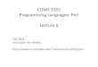 COMS 3101 Programming Languages: Perl Lecture 5vovsha/coms3101/perl/perl_lec5.pdf · Lecture Outline Packages & Modules Concepts: Subroutine references SbliSymbolic references Garbage