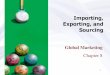 Importing, Exporting, and SourcingImporting, Exporting, and Sourcing Global Marketing Chapter 8 ©2011 Pearson Education, Inc. publishing as Prentice Hall 8-2 Introduction •This