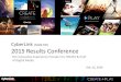 CyberLink (5203.TW) 2015 Results Conference · 2016. 2. 22. · confidential Feb. 22, 2016 CyberLink (5203.TW) 2015 Results Conference The Innovative Experience Provider for CREATE