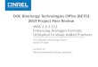 DOE Bioenergy Technologies Office (BETO) 2019 Project Peer ... Acet… · WBS 2.3.2.112 Enhancing Acetogen Formate Utilization to Value-Added Products CO 2 Utilization Technology
