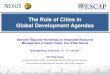 The Role of Cities in Global Development Agendas Role...Global Development Agendas Seventh Regional Workshop on Integrated Resource Management in Asian Cities: the Urban Nexus Tanjungpinang,