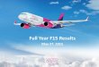 Full Year F15 Results - Wizz Air · F15 Fuel Non -Fuel consumption Airport, en route costs Ownership costs Source: Company Information * Excluding exceptional items CASK* and CASK*