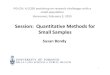 Session: Quantitative Methods for Small Samples · Susan Bondy PG