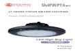 FL-UFO-GF1 HIGH BAY LIGHT · HIGH BAY LIGHT 12 YEARS FOCUS ON LED LIGHTING Power:100W/150W/200W 3-5years warranty 100-200W LED High Bay Light. CATALOGUE Product electrical parameters