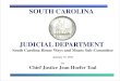 JUDICIAL DEPARTMENTJUDICIAL DEPARTMENT SOUTH CAROLINA South Carolina House Ways and Means Sub-Committee January 27, 2011 by Chief Justice Jean Hoefer Toal 2 Law Enforcement and Criminal