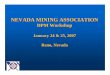Nevada Mining Association DPM Workshop · DPM Workshop January 24 & 25, 2007 ... 1 1 4 N/A 200 113 113 325. Detroit Salt Company Baseline DPM exposure ... 12/17/2003 UG Active Production