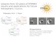 Lessons from 10 years of STEREO results and applications ... · Force-free MC solution Non force-free MC solution Comparing force-free and non force-free MC solutions. STEREO A Earth