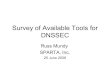 Survey of Available Tools for DNSSEC€¦ · Survey of Available Tools for DNSSEC Russ Mundy SPARTA, Inc. 25 June 2008
