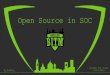 Open Source in SOC - Berghem-in-the-Middle ETS · 1/13/2019  · Open Source in SOC @ Hackers Eat Pizza 13-01-2019 •Master Server •Elasticsearch, Logstash, Kibana, Curator, Elastalert,