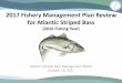 2017 Fishery Management Plan Review for Atlantic Striped Bass · 2017. 10. 25. · Status of the Stock SSB (MT) F 2015 58,853 0.16 Threshold 57,626 0.22 Target 72,032 0.18 •The