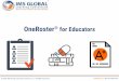 OneRoster for Educators For Educators rev... · © 2018 IMS Global Learning Consortium, Inc. All Rights Reserved OneRoster® for Educators imsglobal.org | @LearningImpact