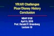 VR/AR Challenges Pixar/Disney History · PDF file 2016. 4. 5. · Disney/Pixar 1991 Feature Film Agreement • Pixar was to produce three computer-animated films for Disney through