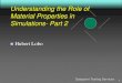 Understanding the Role of Material Properties in Simulations- Part … · 2015. 5. 26. · Datapoint Testing Services 1 Understanding the Role of Material Properties in Simulations-