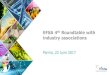 EFSA 4 Roundtable with industry associations · 2017. 7. 11. · EFSA 4th Roundtable Industry Associations Status March 2015 – JUNE 2017 Service FEED FIP GMO NUTRI PRAS APDESK Tot
