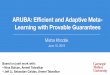 ARUBA: Eﬃcient and Adaptive Meta- Learning with Provable …mkhodak/docs/AMTL2019Slides.pdf · 2019. 6. 22. · GBML through the Lens of Online Learning Non-IID Data / Tasks: Models