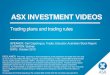 ASX INVESTMENT VIDEOS · 2013. 11. 11. · LOCATION: Sydney DATE: October 2013 ASX INVESTMENT VIDEOS Trading plans and trading rules DISCLAIMER: The views, opinions or recommendations