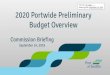 2020 Portwide Preliminary Budget Overview - Port of Seattle · 2019. 9. 18. · 2020 Budget Overview •The 2020 Preliminary Budget allocates resources to advance the Port’s mission,
