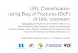URL Classiﬁcation using Bag of Features (BoF) of URL …Classify using the neural network • Datasets • 26722 “black” URLs downloaded from which are active phishing site URLs