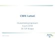 CWK-Letsel...6 juni 2018 Dr. S.P. Knops Disclosures spreker (potentiële) belangenverstrengeling-Voor bijeenkomst mogelijk relevante relaties met bedrijven-•Sponsoring of onderzoeksgeld