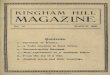 KINGHAM HILL MAGAZINE · 2017. 12. 20. · Kingham Hill Magazine. No. 14. MARCH, 1920. CHRONICLE OF EVENTS. We are very pleased to welcome back among- us William Barlow, George Bond,