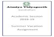 Academic Session 2018-19 Summer Vacation Assignment...4. How did the frog bully the nightingale and with what results? 5. How did the wicked frog bring the death of the poor nightingale?