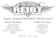 64th Annual REIBT Welcomes - Healdsburg High Boosters...Willits Wolverines-Boys 12 20 21 22 24 30 32 42 Danin Tyrell Soney Vasquez Palmer Runberg Will Betts Wyatt Sanderson Daniel